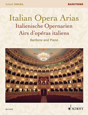 Airs d'Opéras italiens. Baryton Partition Recueils