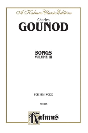 Songs Volume 3. Voix Haute GOUNOD Partition Mélodies