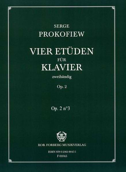 Etude Op. 2-3 PROKOFIEV Partition Piano