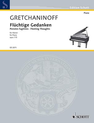 Flüchtige Gedanken Op. 115 Alexandr Gretchaninov Partition Piano
