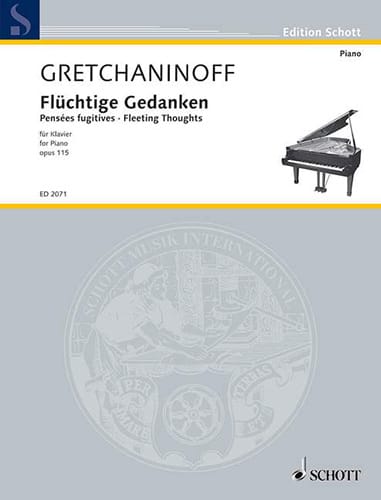 Flüchtige Gedanken Op. 115 Alexandr Gretchaninov Partition Piano