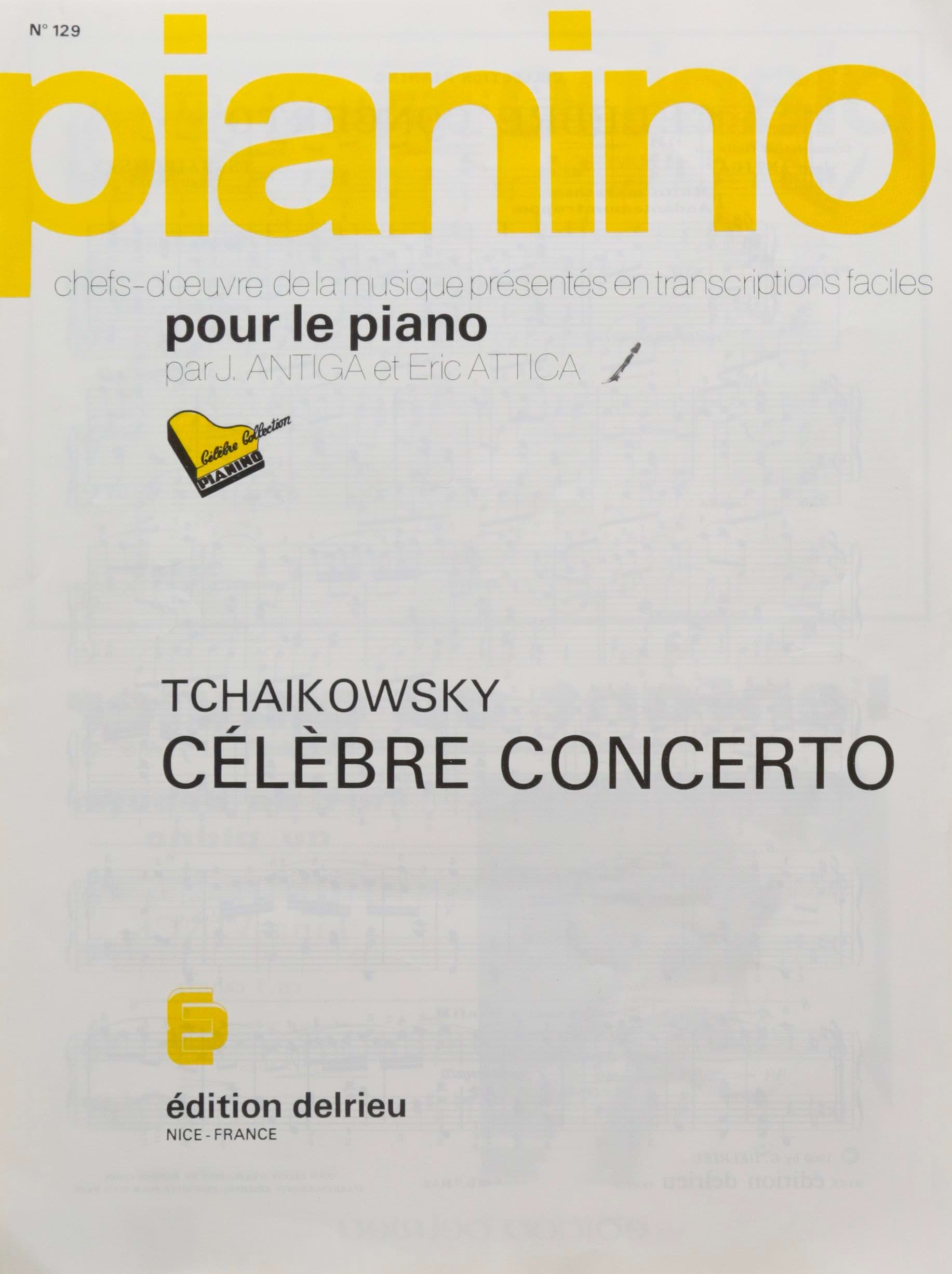 Pianino 129 : Concerto N° 1 - Piano - TCHAIKOVSKY - Partition - Piano