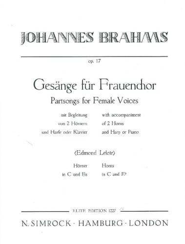 Gesange Fur Frauenchor - BRAHMS - Partition