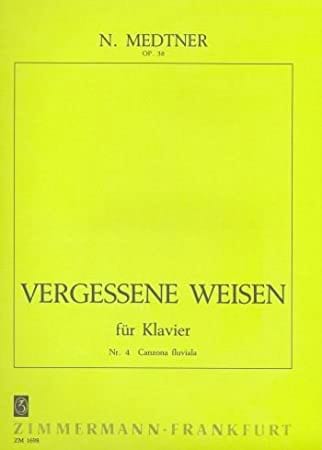 Canzona Fluviala opus 38-4 Nicolai Medtner Partition Piano