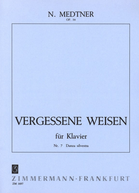 Danza Silvestra Op. 38-7 Nicolai Medtner Partition Piano