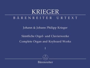 Sämtliche Orgelwerke Volume 1 Johann Krieger Partition Orgue
