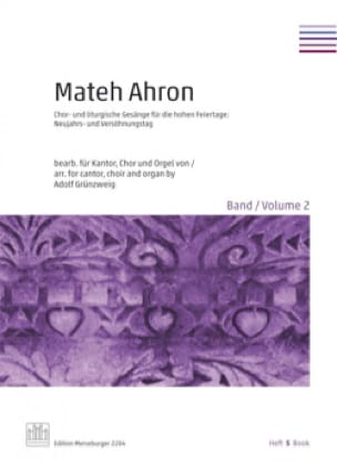 Mateh Ahron. Volume 2 Partition Chœur