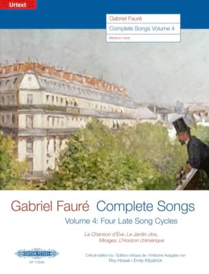 Complete Songs Volume 4 Voix Moyenne FAURÉ Partition Mélodies