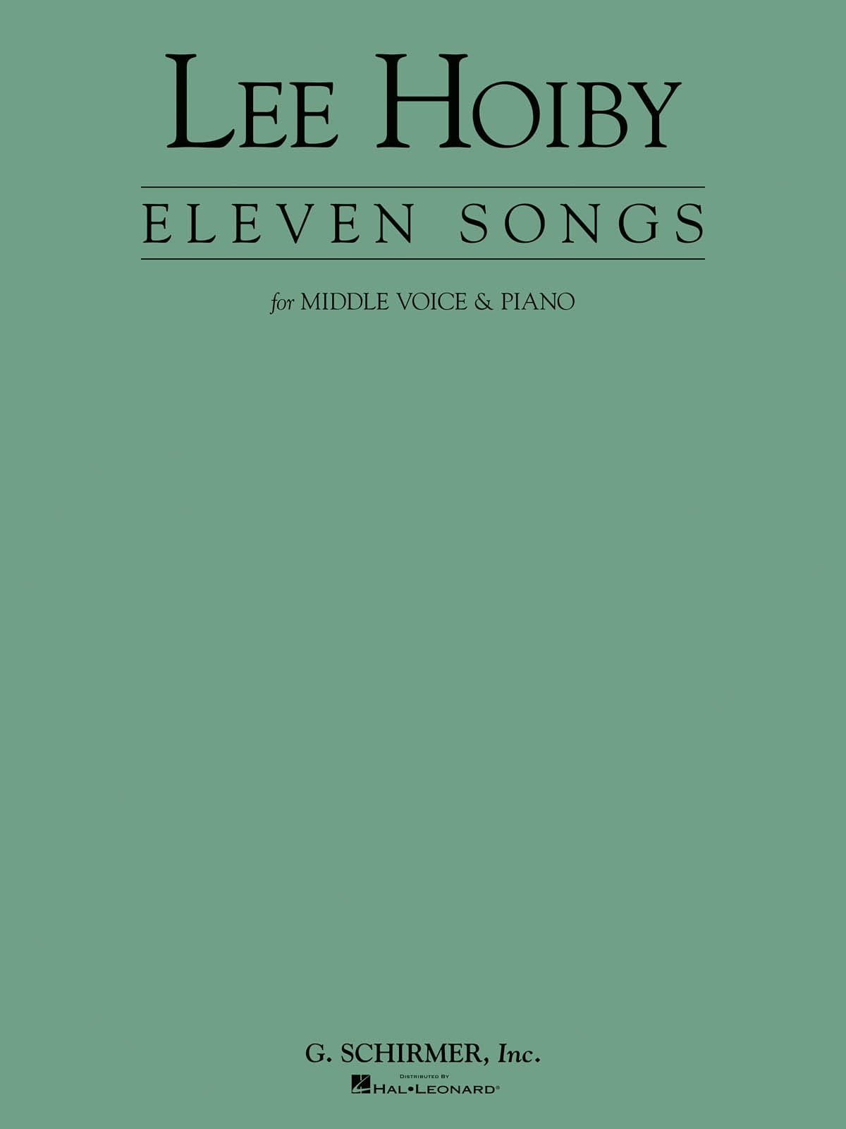 11 Songs. Vx Moyenne Lee Hoiby Partition