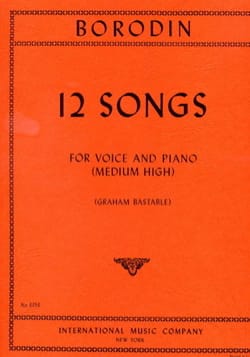 12 Songs. Voix Haute BORODINE Partition Mélodies