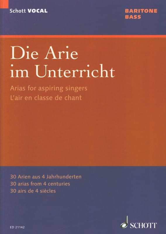 Die Arie im Unterricht. Baryton-basse Partition Recueils