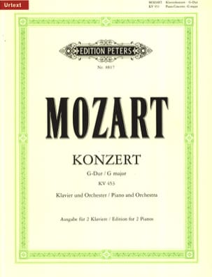 Concerto Pour Piano N° 17 En Sol Majeur KV 453 MOZART Partition Piano