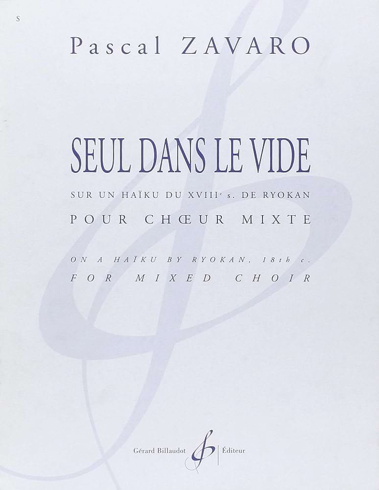Seul Dans le Vide Pascal Zavaro Partition Chœur