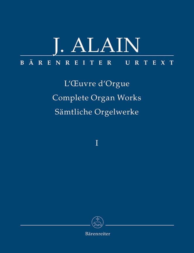 Oeuvre d' Orgue. Volume 1 Jehan Alain Partition Orgue