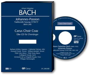 Passion selon Saint Jean - CD ALTO BACH Partition
