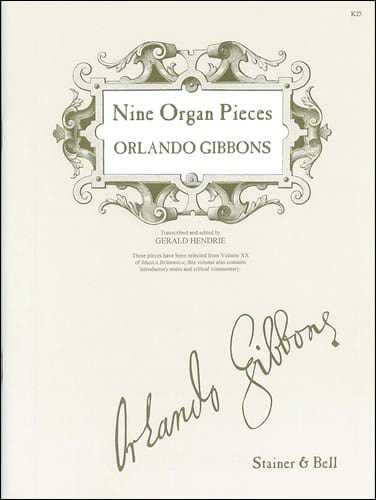 9 Organ Pieces Orlando Gibbons Partition Orgue
