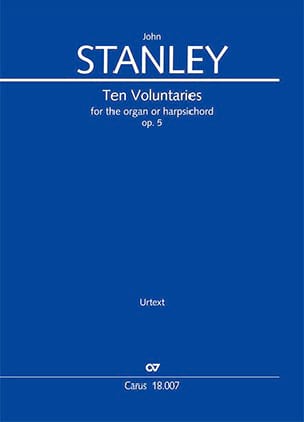 Ten Voluntaries John Stanley Partition Orgue