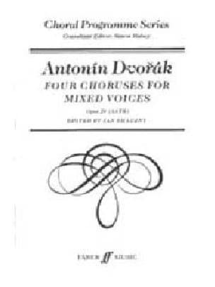 4 Choruses For Mixed Voices Opus 29 - DVORAK - Partition - Chœur