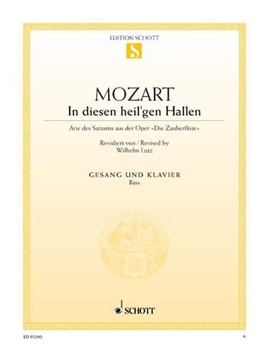 In Diesen Heil'gen Hallen. Zauberflöte MOZART Partition Opéras