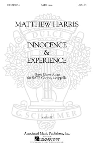 Innocence And Expérience Matthew Harris Partition Chœur