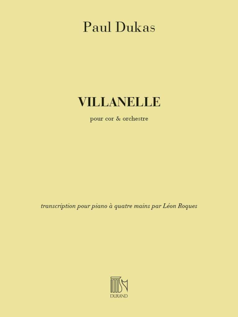 Villanelle. 4 Mains - DUKAS - Partition - Piano