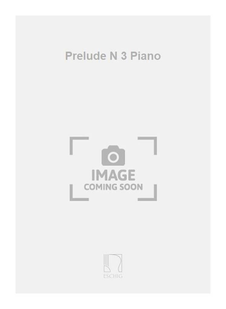 Prélude N°3 Piano Demis Visvikis Partition Piano