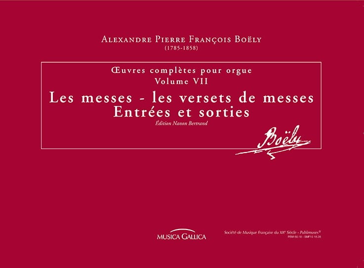 Oeuvres complètes. Volume 7 - Alexandre Pierre François Boëly