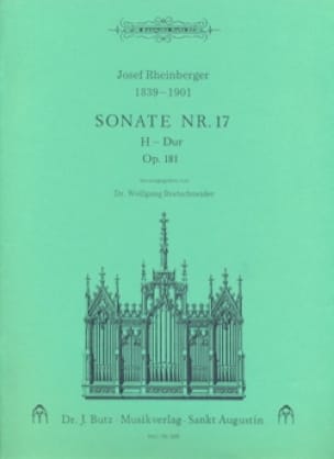 Sonate N° 17 Op. 181 RHEINBERGER Partition Orgue