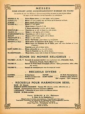 Messe Royale Henry Dumont Partition Chœur