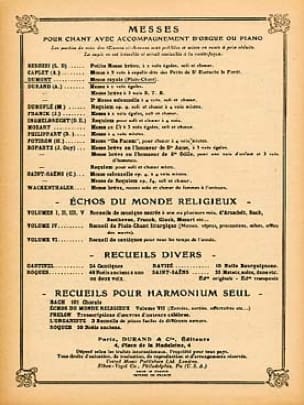 Messe Royale Henry Dumont Partition Chœur