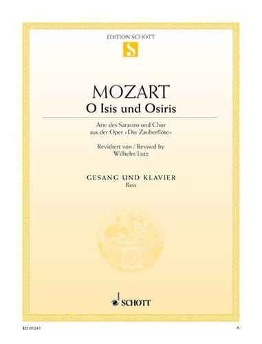 O Isis Und Osiris. Die Zauberflöte MOZART Partition Opéras