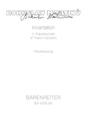 Incantation: Concerto N° 4 MARTINU Partition Piano