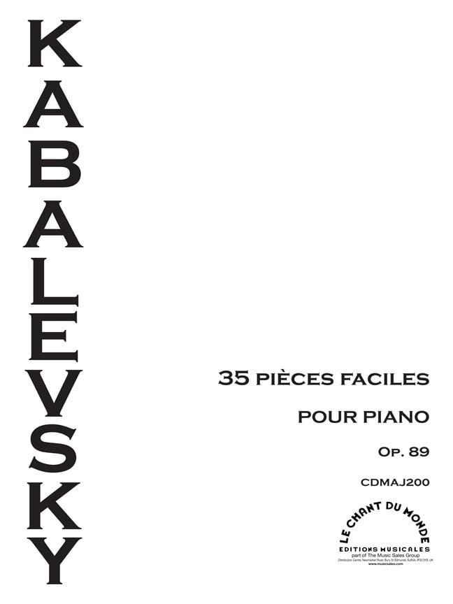 35 Pièces Faciles Opus 89 - Dmitri Kabalevski - Partition - Piano