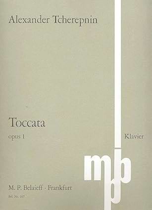 Toccata Op. 1 Alexandr Tcherepnine Partition Piano