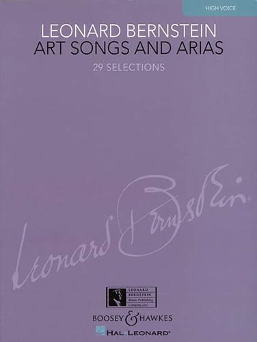 Art Songs And Arias. Voix Haute BERNSTEIN Partition Mélodies