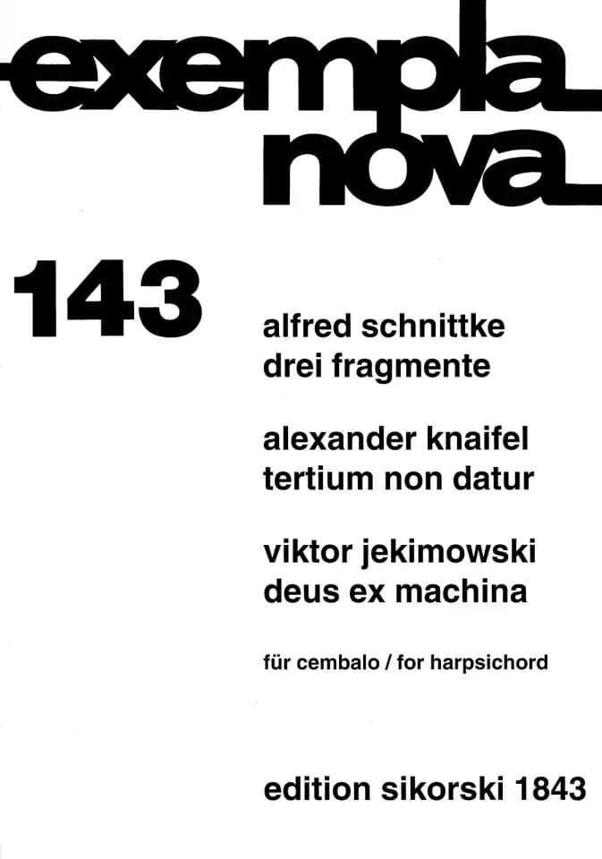 3 Fragmente / Tertium Non Datur / Deus Ex Machina