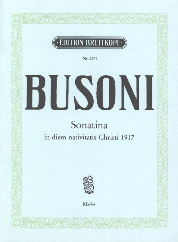 Sonatine BUSONI Partition Piano