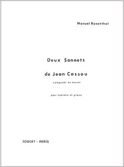 2 Sonnets de Jean Cassou Manuel Rosenthal Partition Mélodies