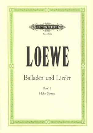 Balladen Und Lieder Volume 1. Voix Haute Carl Loewe Partition Mélodies