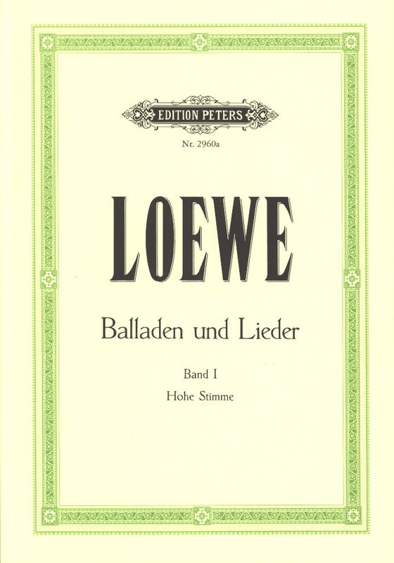 Balladen Und Lieder Volume 1. Voix Haute Carl Loewe Partition Mélodies