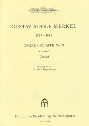 Sonate n°9 en do mineur Op. 183 Gustav Merkel Partition Orgue