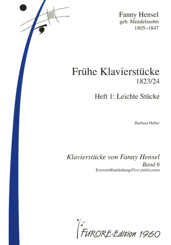 Frühe Klavierstücke Volume 1 Fanny Hensel-Mendelssohn Partition Piano