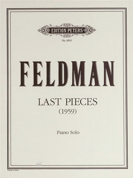 Last Pieces - Morton Feldman - Partition - Piano