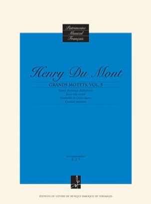 Grands Motets Vol 5. Henry Dumont Partition Chœur