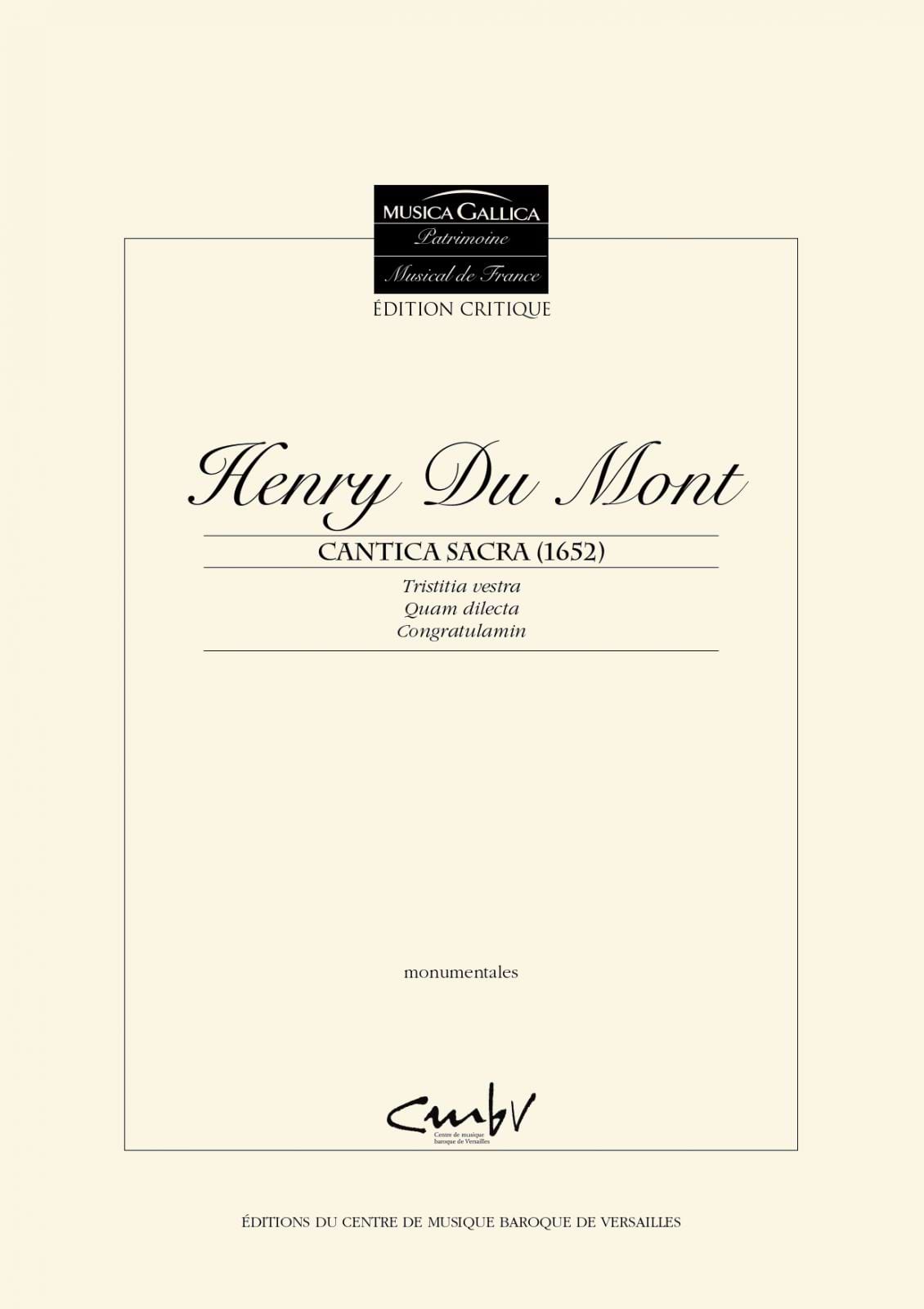 Tristitia Vestra / Quam Dilecta / Congratulamini - Henry Dumont