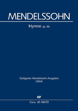 Hymne op. 96 Félix MENDELSSOHN Partition Chœur