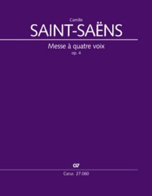 Messe Opus 4 SAINT-SAËNS Partition Chœur
