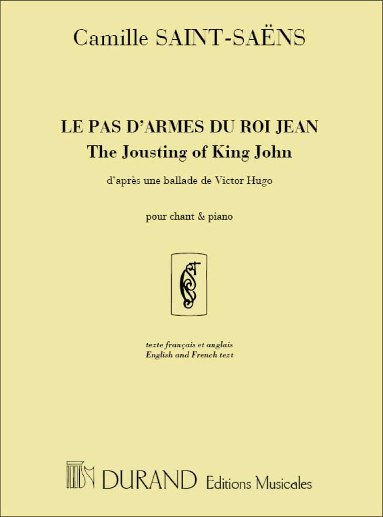 Le Pas d'Armes du Roi Jean. SAINT-SAËNS Partition
