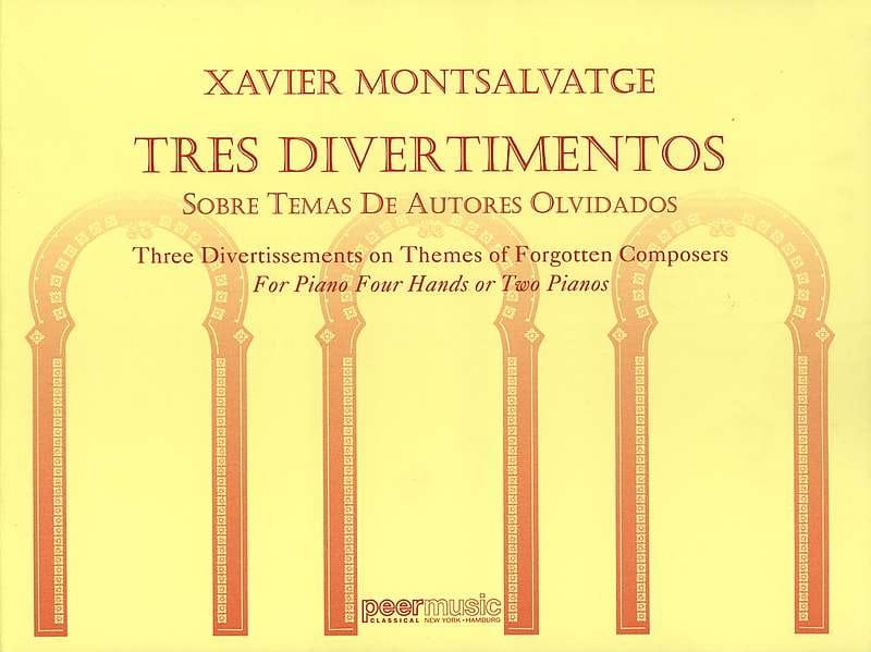 3 Divertimentos. 4 Mains Xavier Montsalvatge Partition Piano