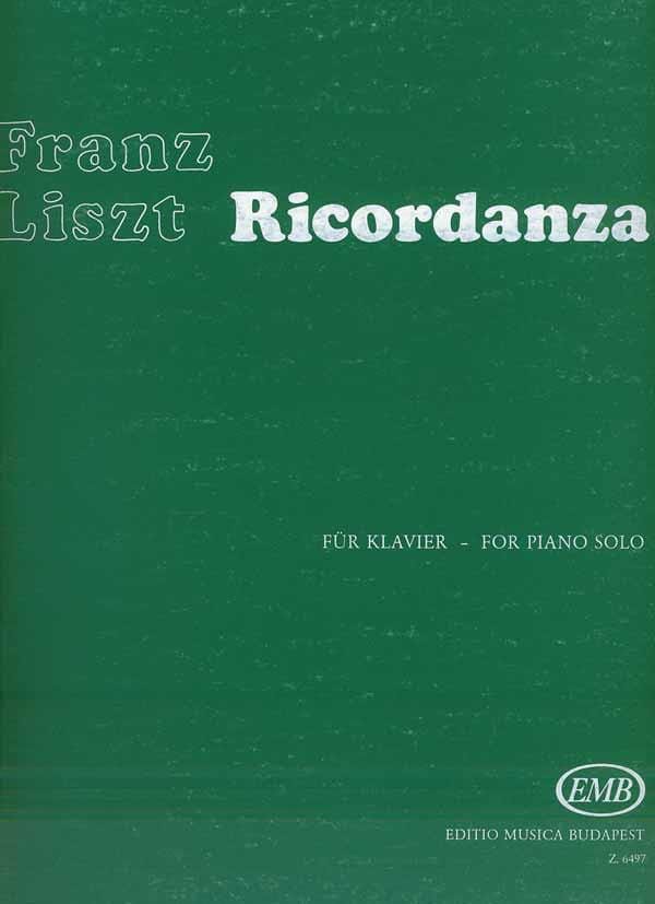 Ricordanza LISZT Partition Piano